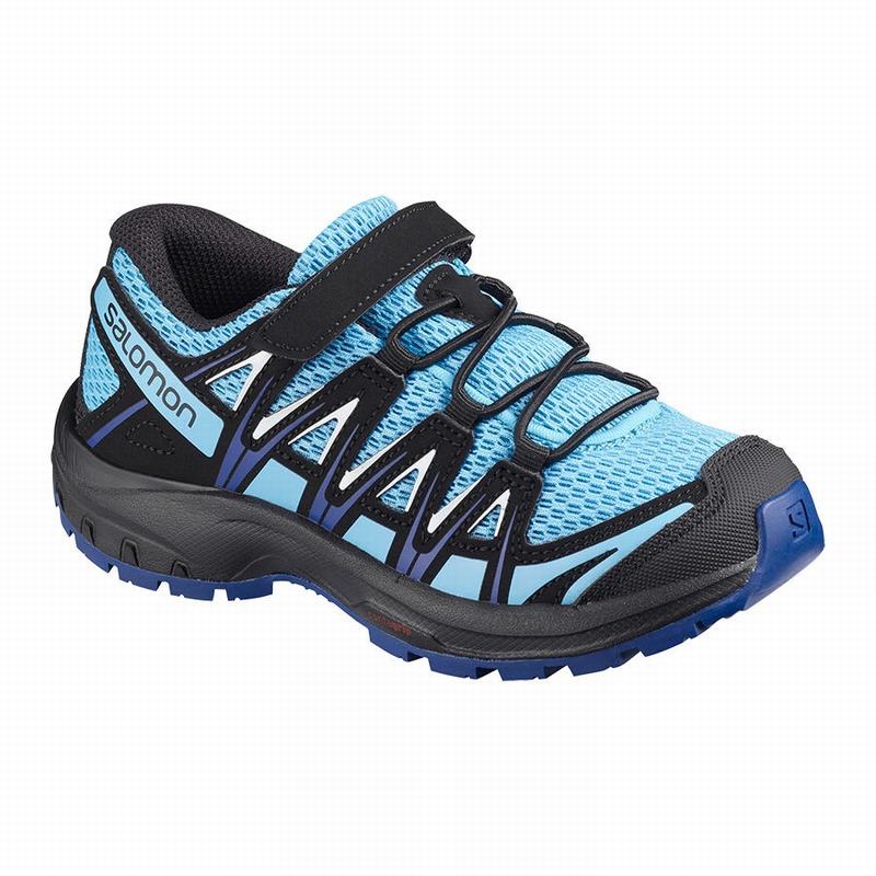 Chaussures De Trail Running Salomon Enfant Bleu / Blanche - Salomon XA PRO 3D K - France (7105-ZYECK